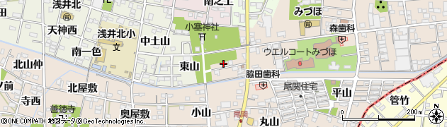 愛知県一宮市浅井町尾関同者2周辺の地図