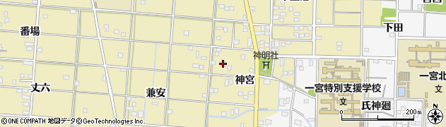 愛知県一宮市光明寺神宮5周辺の地図