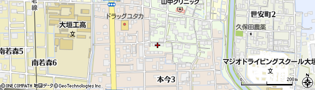 岐阜県大垣市本今町1008周辺の地図