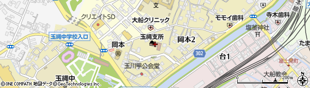 鎌倉市玉縄図書館周辺の地図
