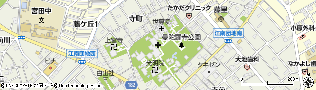 愛知県江南市前飛保町寺町周辺の地図