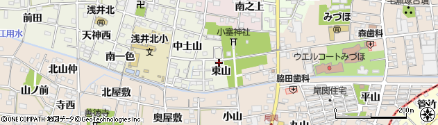 愛知県一宮市浅井町大野東山18周辺の地図