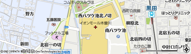 ハニーズイオンモール木曽川店周辺の地図