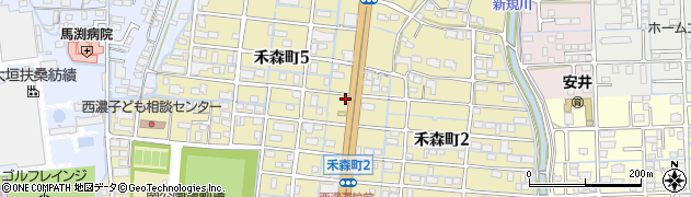 岐阜県大垣市禾森町周辺の地図