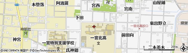 愛知県立一宮北高等学校周辺の地図
