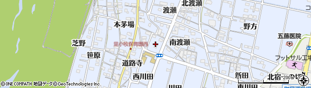 愛知県一宮市木曽川町里小牧（渡瀬）周辺の地図