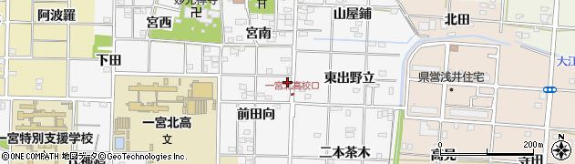 愛知県一宮市笹野前田向22周辺の地図