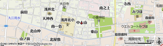 愛知県一宮市浅井町大野（中土山）周辺の地図