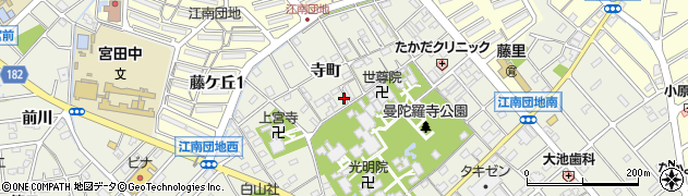 愛知県江南市前飛保町寺町129周辺の地図