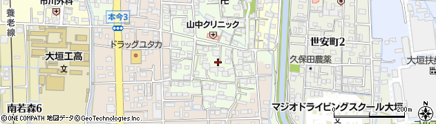 岐阜県大垣市本今町1052周辺の地図
