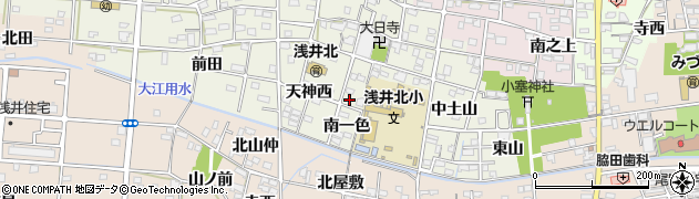 愛知県一宮市浅井町大野南一色22周辺の地図