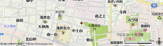 愛知県一宮市浅井町大野（北土山）周辺の地図