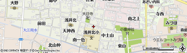 愛知県一宮市浅井町大野南一色230周辺の地図