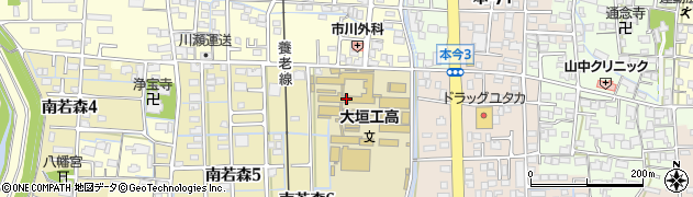 岐阜県立大垣工業高等学校周辺の地図