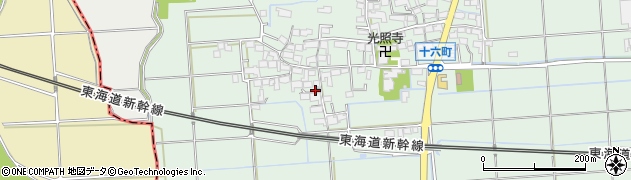 岐阜県大垣市十六町124周辺の地図