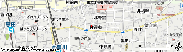 愛知県一宮市木曽川町黒田往還東106周辺の地図