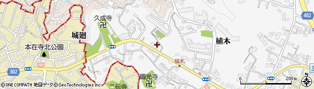 神奈川県鎌倉市植木451周辺の地図