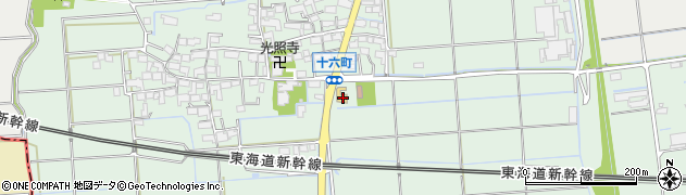 岐阜県大垣市十六町437周辺の地図