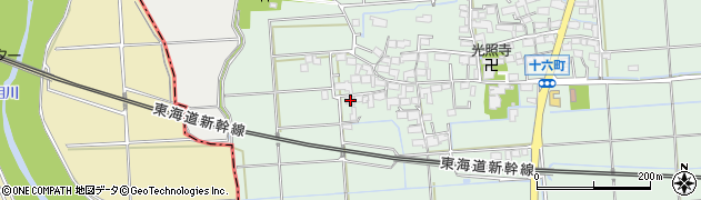 岐阜県大垣市十六町94周辺の地図