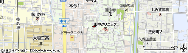 岐阜県大垣市本今町318周辺の地図