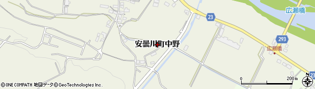 滋賀県高島市安曇川町中野周辺の地図