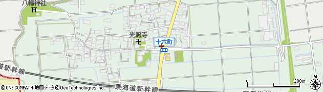 岐阜県大垣市十六町228周辺の地図