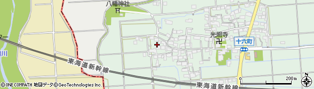 岐阜県大垣市十六町92周辺の地図