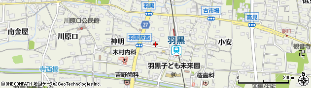犬山市役所　羽黒地区学習等供用施設周辺の地図