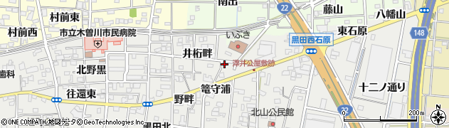 愛知県一宮市木曽川町黒田井桁畔229周辺の地図