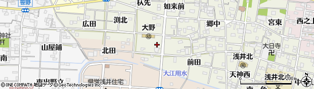 愛知県一宮市浅井町大野郷西35周辺の地図