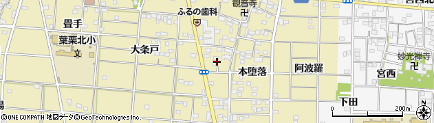 愛知県一宮市光明寺古屋敷周辺の地図