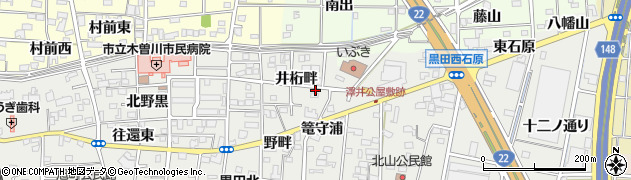 愛知県一宮市木曽川町黒田井桁畔60周辺の地図