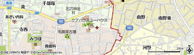 愛知県一宮市浅井町尾関同者58周辺の地図