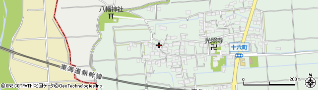 岐阜県大垣市十六町129周辺の地図
