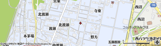 愛知県一宮市木曽川町里小牧流周辺の地図