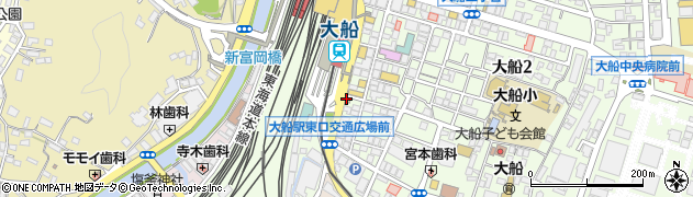 松屋 大船駅前店周辺の地図