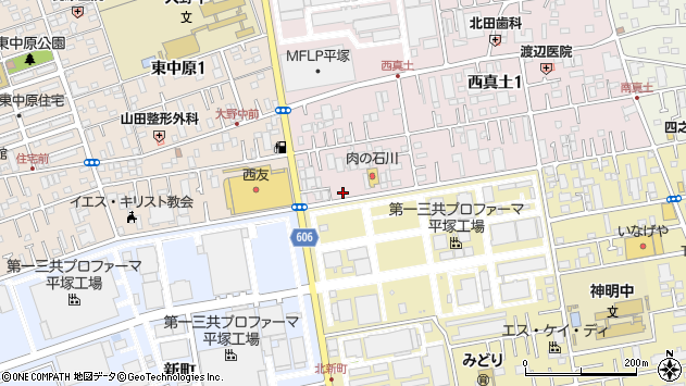 〒254-0071 神奈川県平塚市中原上宿の地図