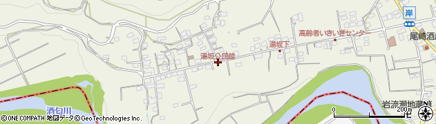 湯坂公民館周辺の地図