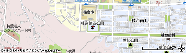 桂台第四公園周辺の地図