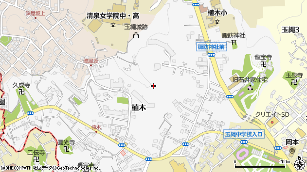 〒247-0073 神奈川県鎌倉市植木の地図