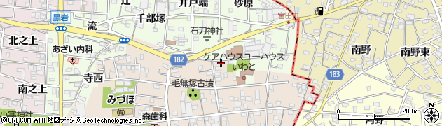 愛知県一宮市浅井町尾関同者43周辺の地図