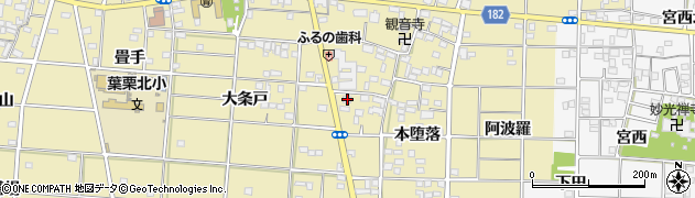 愛知県一宮市光明寺古屋敷107周辺の地図