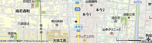 岐阜県大垣市本今町455周辺の地図