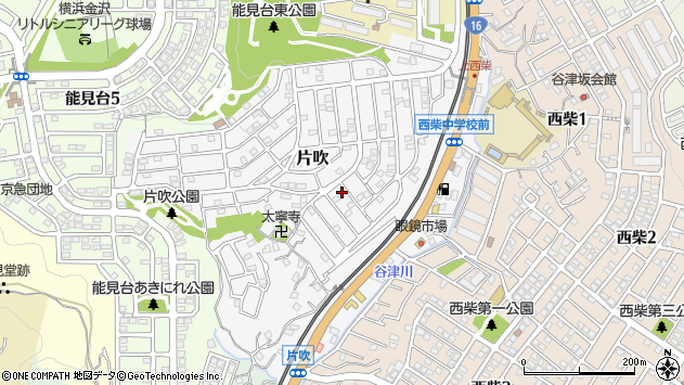 〒236-0055 神奈川県横浜市金沢区片吹の地図