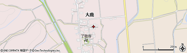 滋賀県米原市大鹿周辺の地図