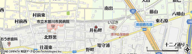 愛知県一宮市木曽川町黒田井桁畔207周辺の地図