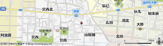 愛知県一宮市笹野宮北田1485周辺の地図