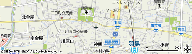 愛知県犬山市羽黒城屋敷11周辺の地図