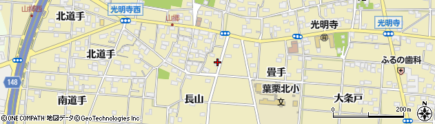 愛知県一宮市光明寺山屋敷159周辺の地図