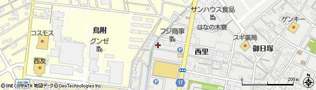 愛知県江南市高屋町西里33周辺の地図